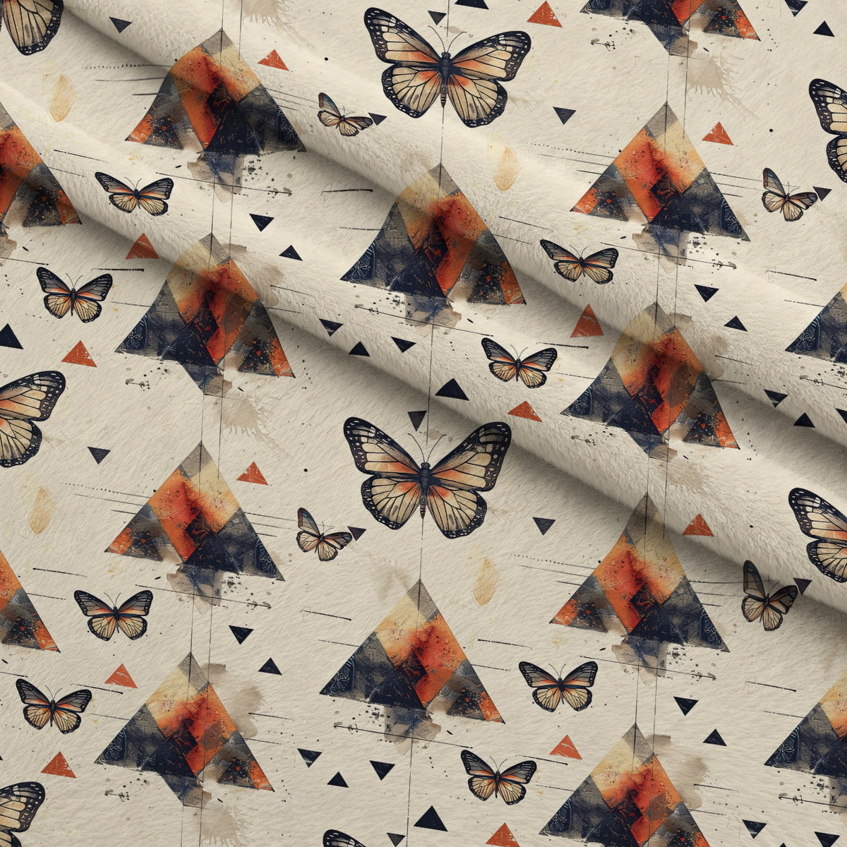 Kaleidoscope Wings Pattern 7 Minky Fabric — plush minky folded close-up preview (mv-minky-v1:lying)
