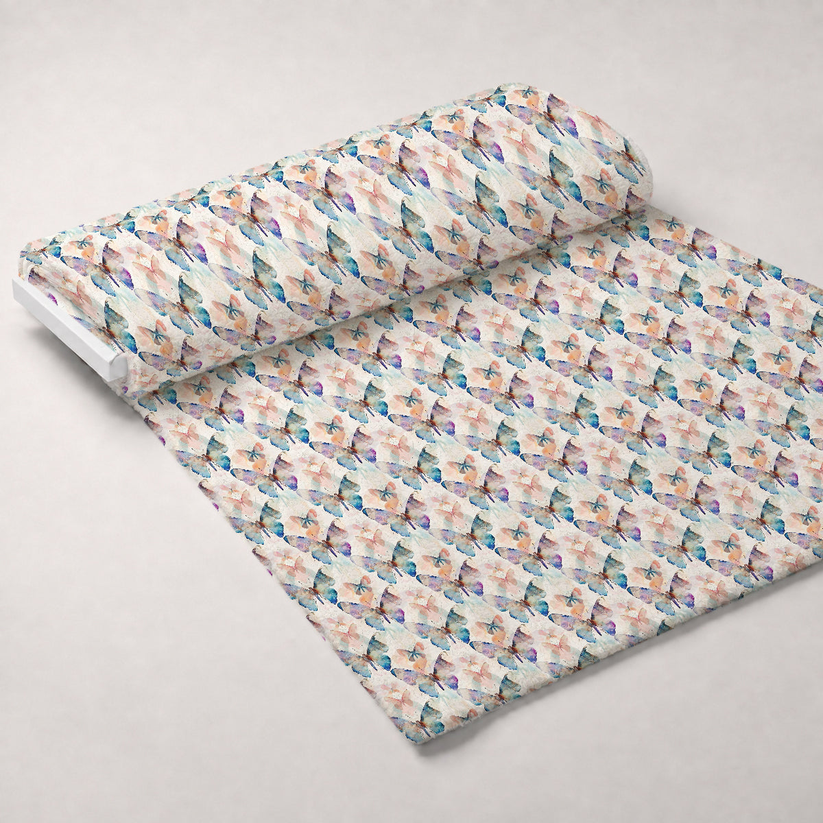 Kaleidoscope Wings Pattern 8 Minky Fabric — plush minky unrolled bolt preview (mv-minky-v1:bolt)