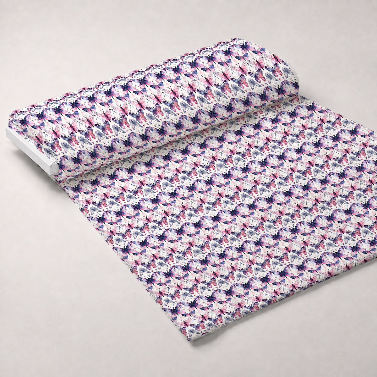 Kaleidoscope Wings Pattern 9 Minky Fabric — plush minky unrolled bolt preview (mv-minky-v1:bolt)