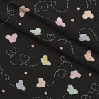 Kawaii Kitty Garden Pattern 10 Minky Fabric — plush minky folded close-up preview (mv-minky-v1:lying)