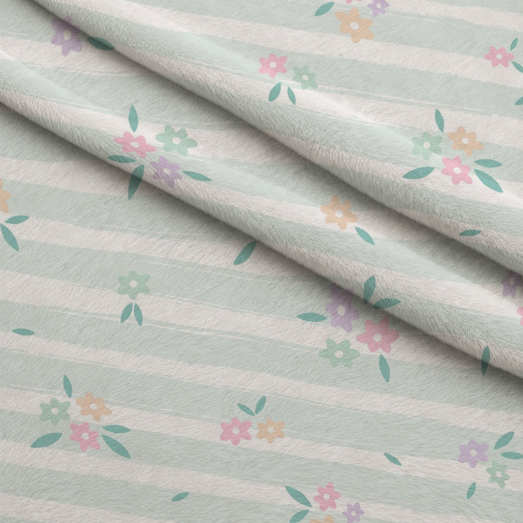 Kawaii Kitty Garden Pattern 5 Minky Fabric — plush minky folded close-up preview (mv-minky-v1:lying)