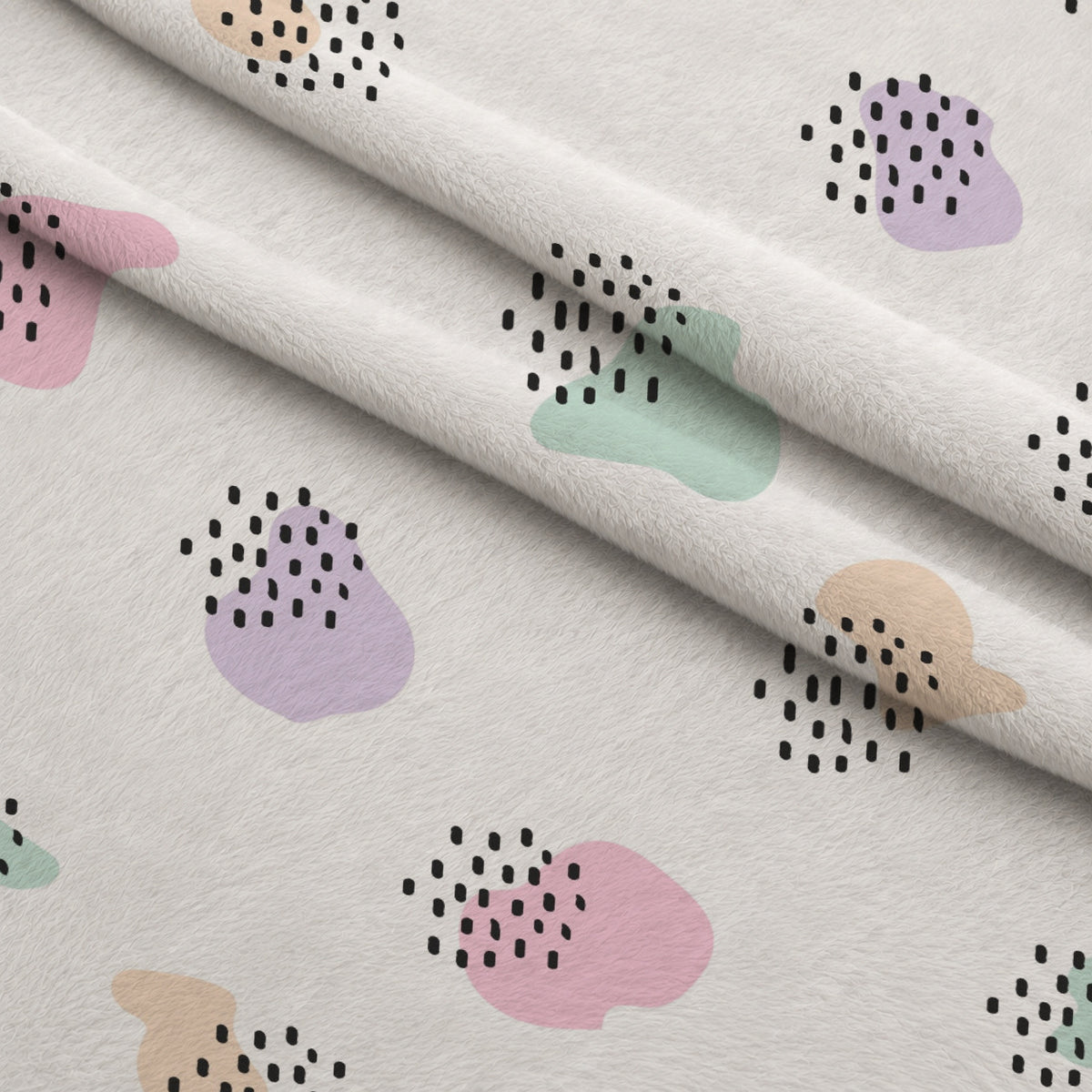 Kawaii Kitty Garden Pattern 6 Minky Fabric — plush minky folded close-up preview (mv-minky-v1:lying)