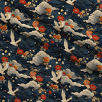 Kimono Clouds Pattern 2 Minky Fabric — plush minky folded close-up preview (mv-minky-v1:lying)