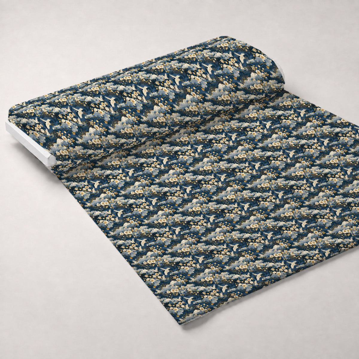 Kimono Clouds Pattern 3 Minky Fabric — plush minky unrolled bolt preview (mv-minky-v1:bolt)