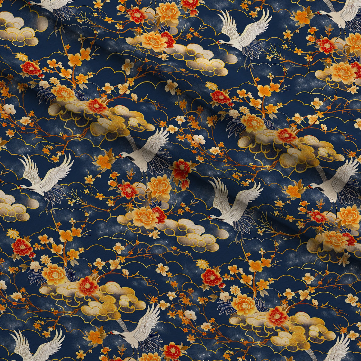Kimono Clouds Pattern 4 Minky Fabric — plush minky folded close-up preview (mv-minky-v1:lying)