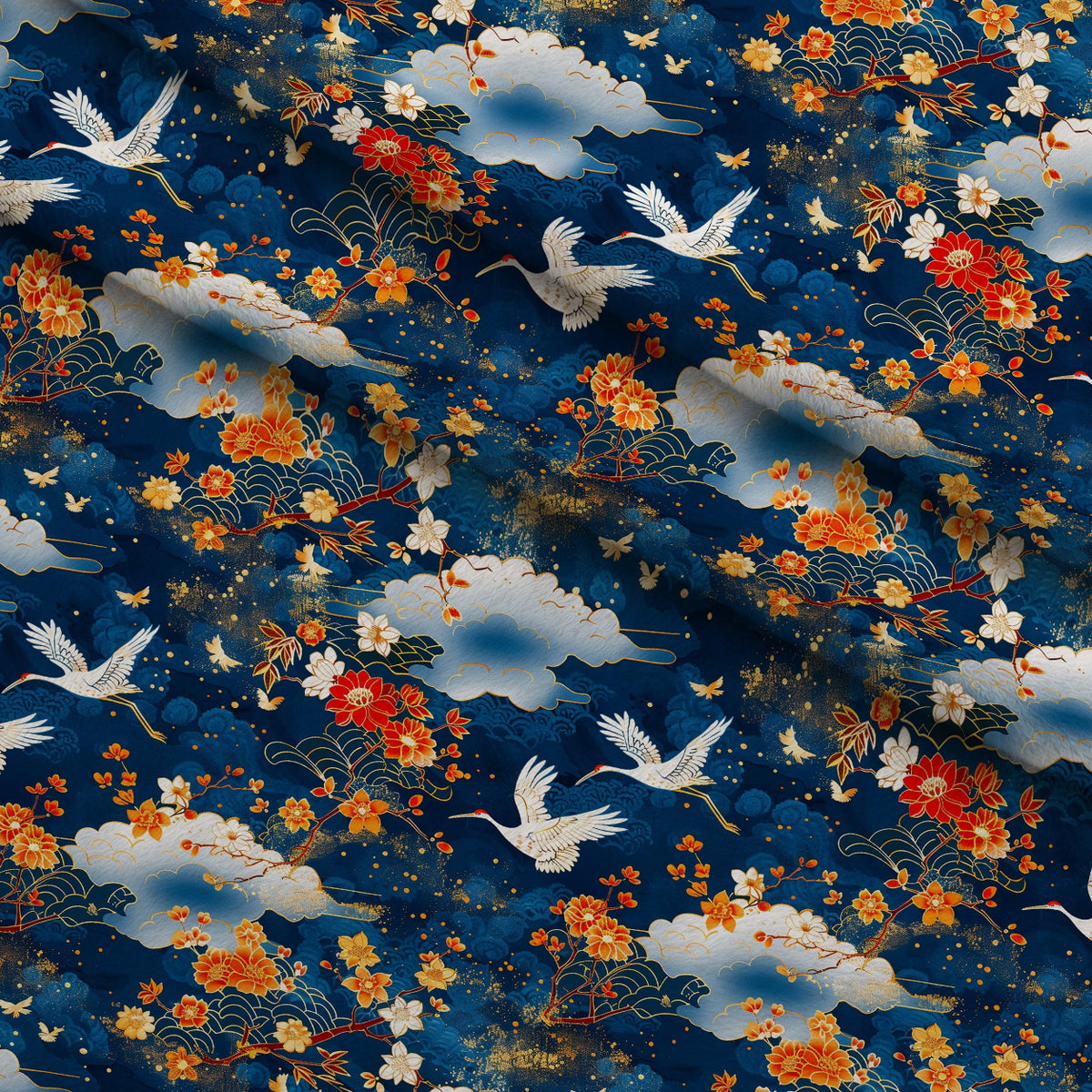 Kimono Clouds Pattern 5 Minky Fabric — plush minky folded close-up preview (mv-minky-v1:lying)