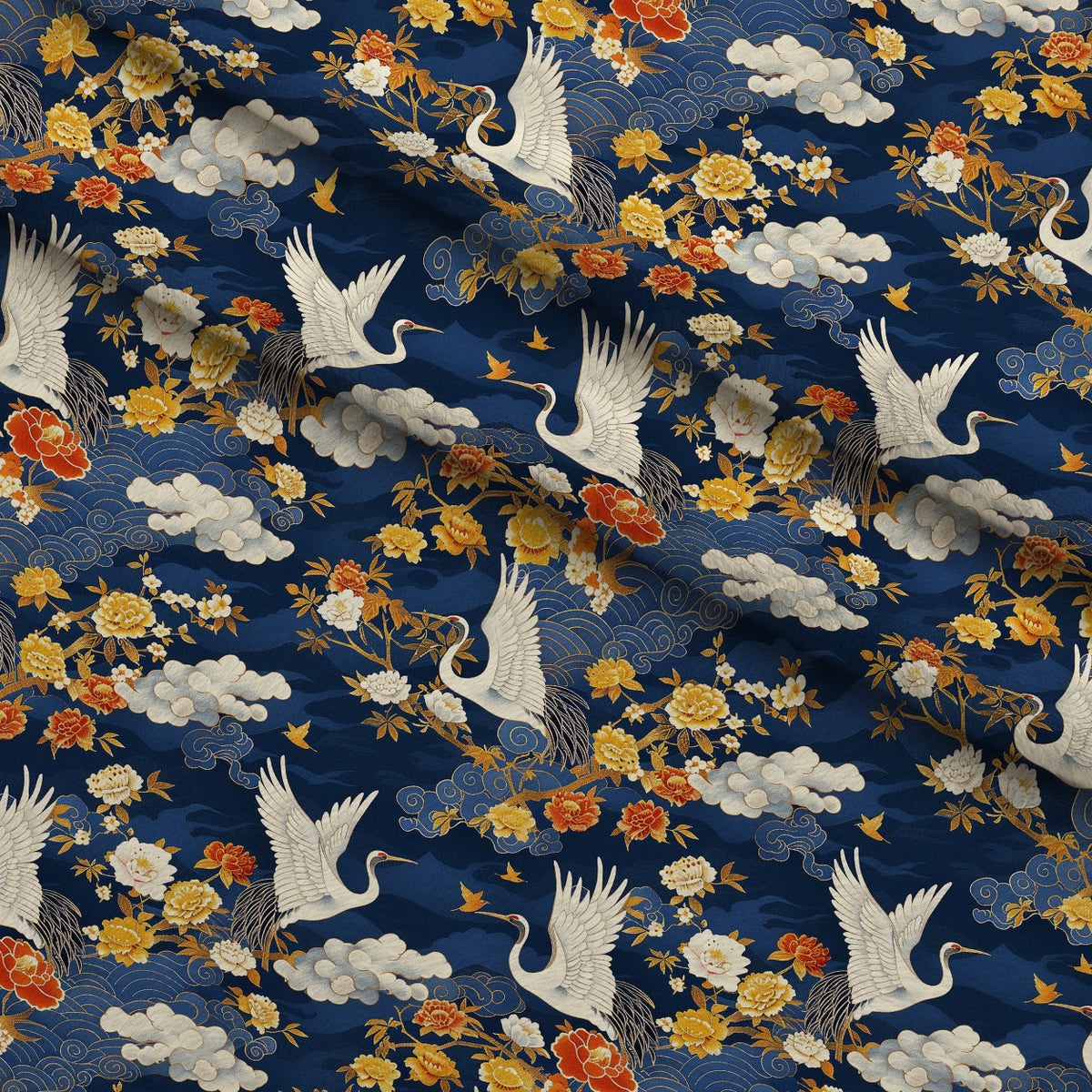 Kimono Clouds Pattern 6 Minky Fabric — plush minky folded close-up preview (mv-minky-v1:lying)