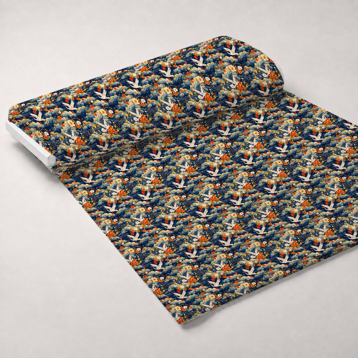 Kimono Clouds Pattern 8 Minky Fabric — plush minky unrolled bolt preview (mv-minky-v1:bolt)