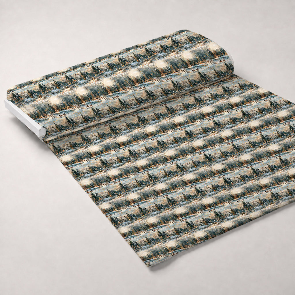 Lamplight Snowfall Pattern 10 Minky Fabric — plush minky unrolled bolt preview (mv-minky-v1:bolt)