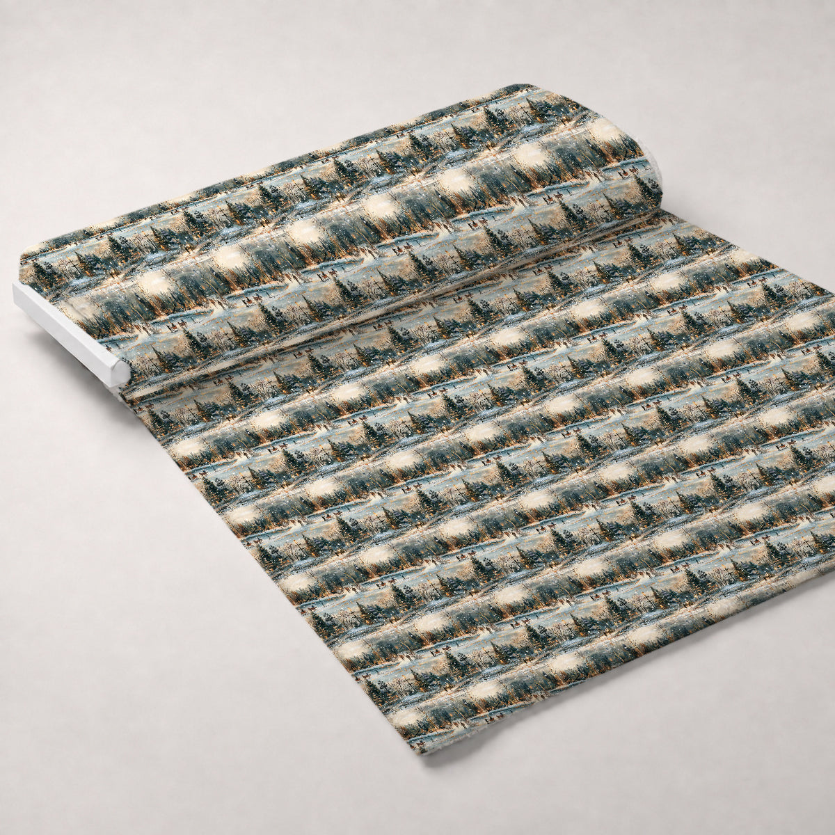 Lamplight Snowfall Pattern 10 Minky Fabric — plush minky unrolled bolt preview (mv-minky-v1:bolt)