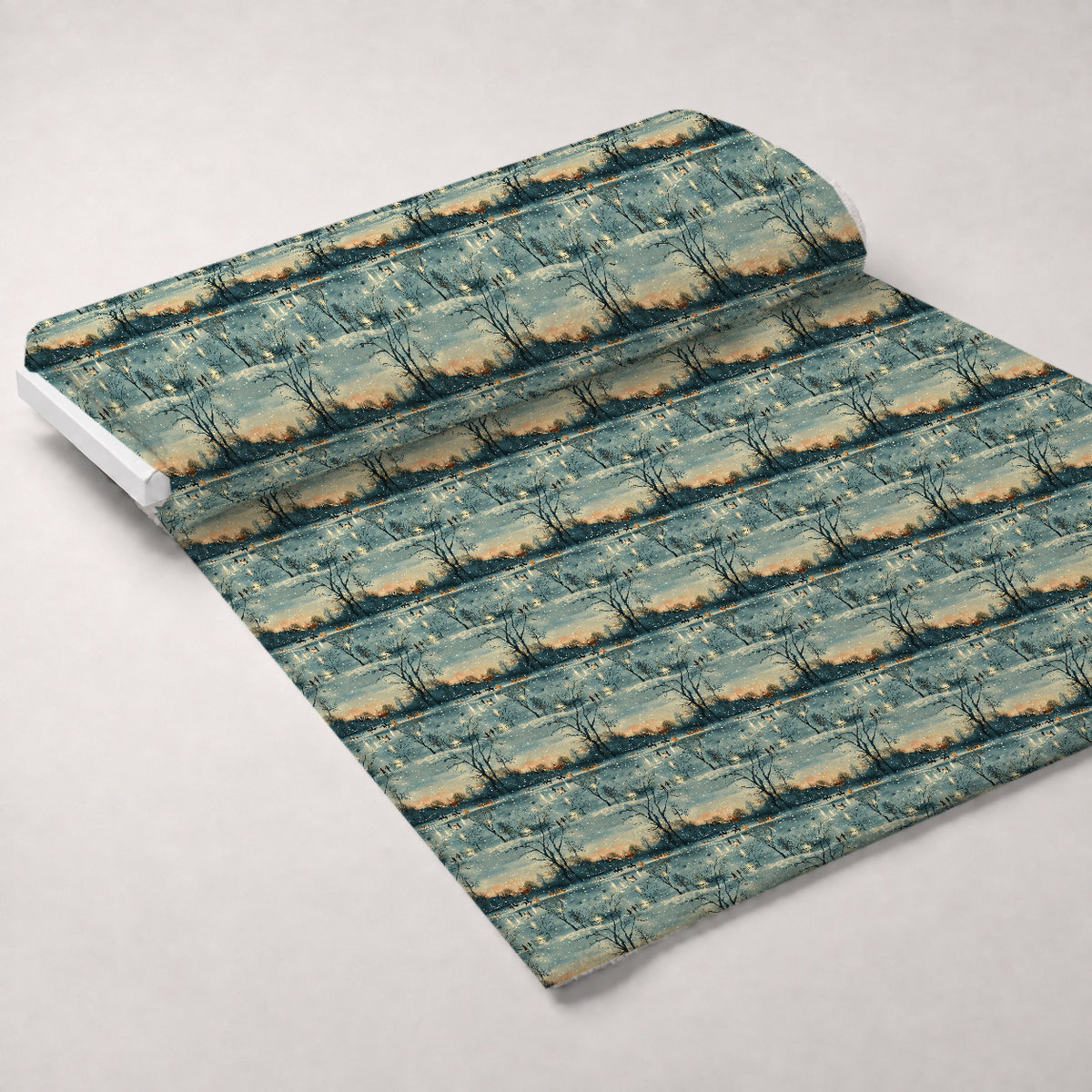 Lamplight Snowfall Pattern 11 Minky Fabric — plush minky unrolled bolt preview (mv-minky-v1:bolt)