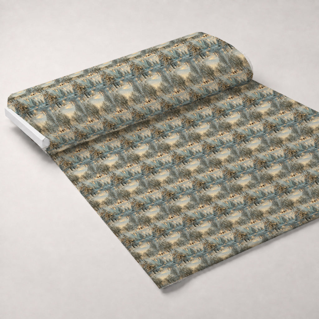 Lamplight Snowfall Pattern 12 Minky Fabric — plush minky unrolled bolt preview (mv-minky-v1:bolt)