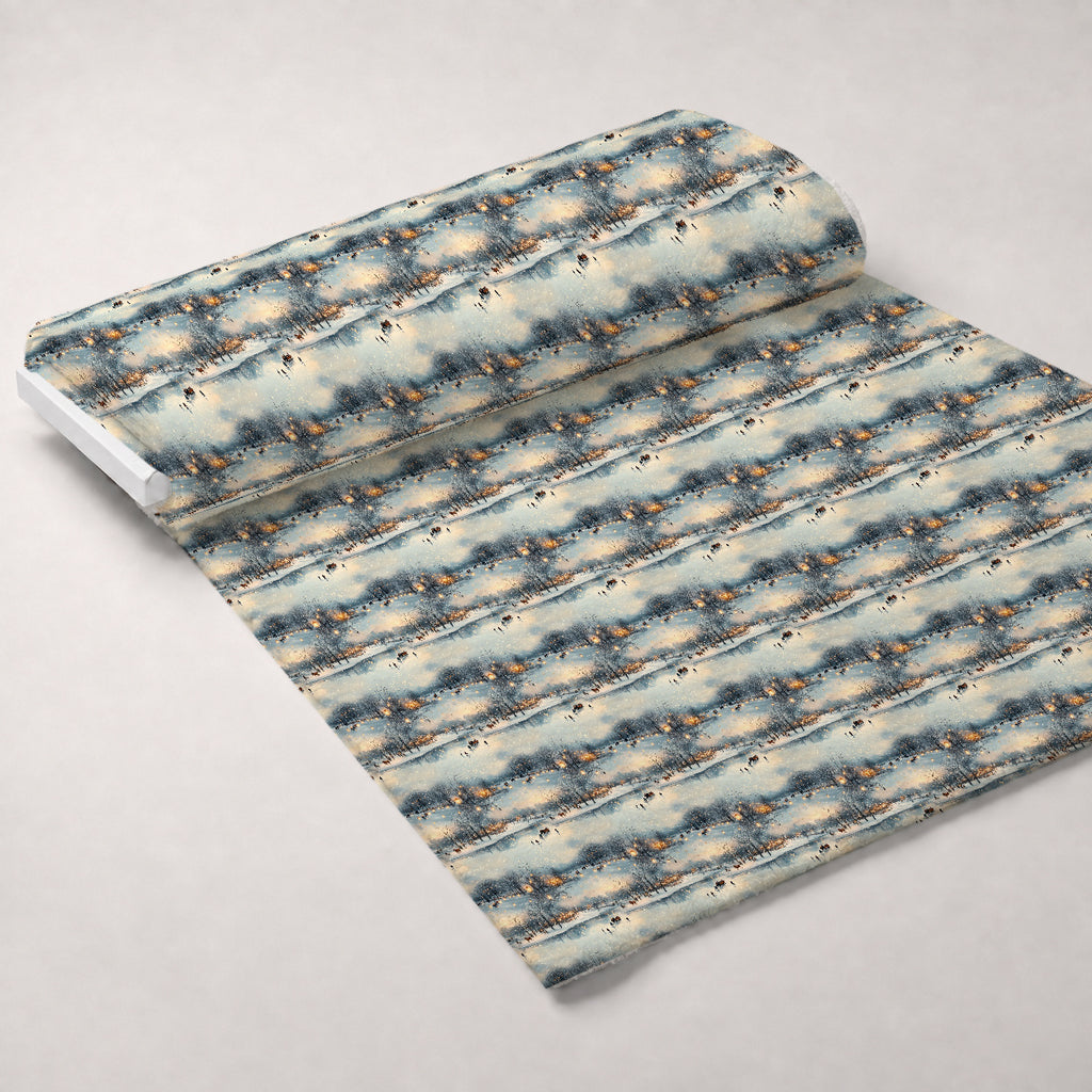 Lamplight Snowfall Pattern 13 Minky Fabric — plush minky unrolled bolt preview (mv-minky-v1:bolt)