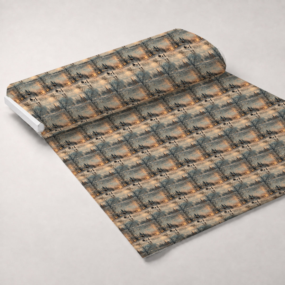 Lamplight Snowfall Pattern 16 Minky Fabric — plush minky unrolled bolt preview (mv-minky-v1:bolt)