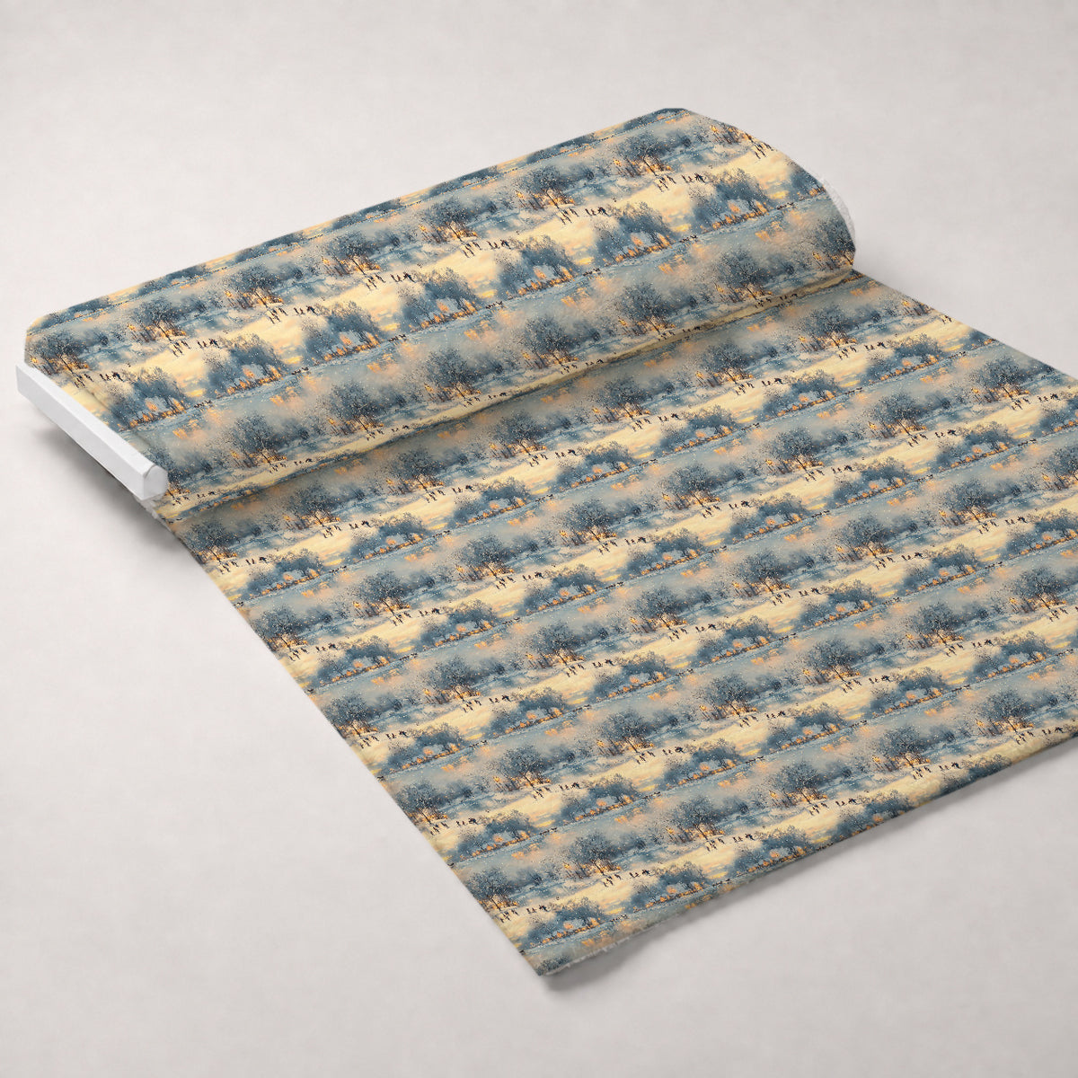 Lamplight Snowfall Pattern 17 Minky Fabric — plush minky unrolled bolt preview (mv-minky-v1:bolt)