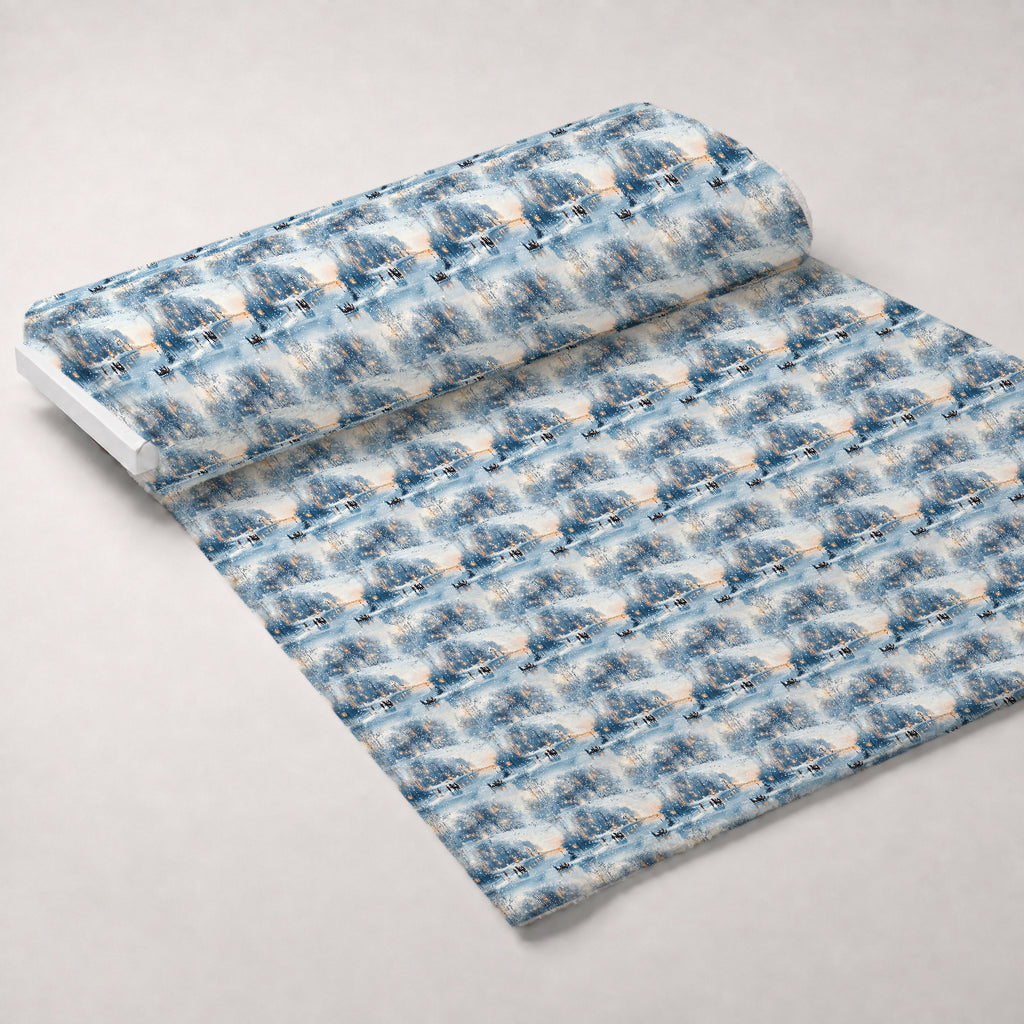 Lamplight Snowfall Pattern 18 Minky Fabric — plush minky unrolled bolt preview (mv-minky-v1:bolt)