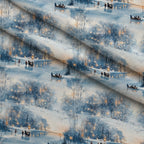 Lamplight Snowfall Pattern 18 Minky Fabric — plush minky folded close-up preview (mv-minky-v1:lying)