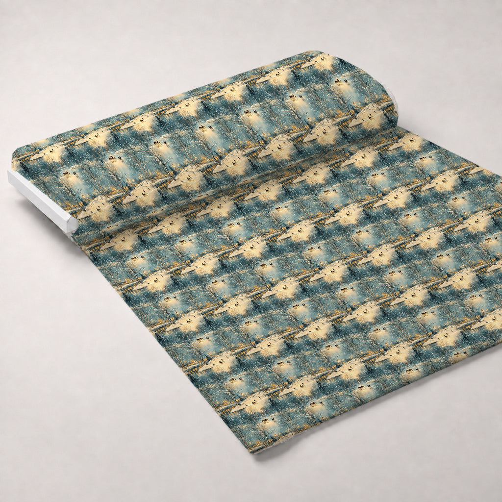 Lamplight Snowfall Pattern 3 Minky Fabric — plush minky unrolled bolt preview (mv-minky-v1:bolt)