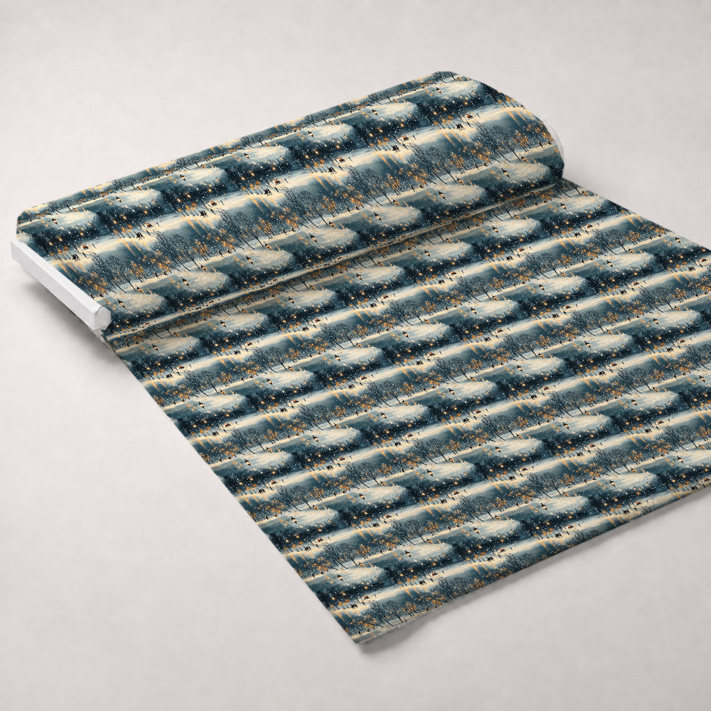 Lamplight Snowfall Pattern 4 Minky Fabric — plush minky unrolled bolt preview (mv-minky-v1:bolt)