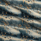 Lamplight Snowfall Pattern 4 Minky Fabric — plush minky folded close-up preview (mv-minky-v1:lying)