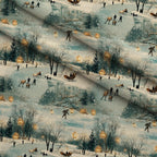 Lamplight Snowfall Pattern 6 Minky Fabric — plush minky folded close-up preview (mv-minky-v1:lying)