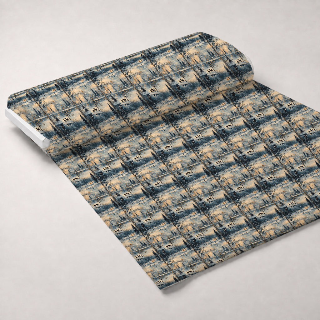 Lamplight Snowfall Pattern 7 Minky Fabric — plush minky unrolled bolt preview (mv-minky-v1:bolt)
