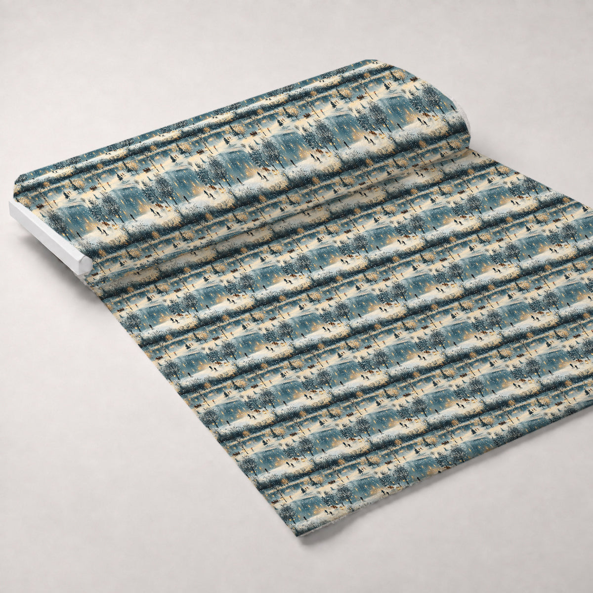 Lamplight Snowfall Pattern 8 Minky Fabric — plush minky unrolled bolt preview (mv-minky-v1:bolt)