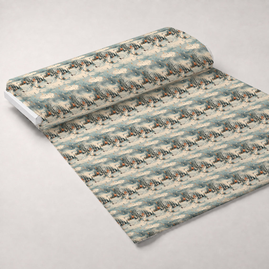 Lamplight Snowfall Pattern 9 Minky Fabric — plush minky unrolled bolt preview (mv-minky-v1:bolt)
