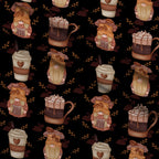 Latte Lane Pattern 2 Minky Fabric — plush minky folded close-up preview (mv-minky-v1:lying)