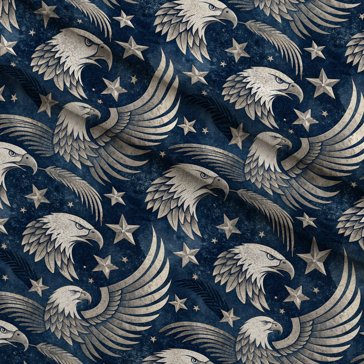 Liberty Eagles Pattern 1 Minky Fabric — plush minky folded close-up preview (mv-minky-v1:lying)