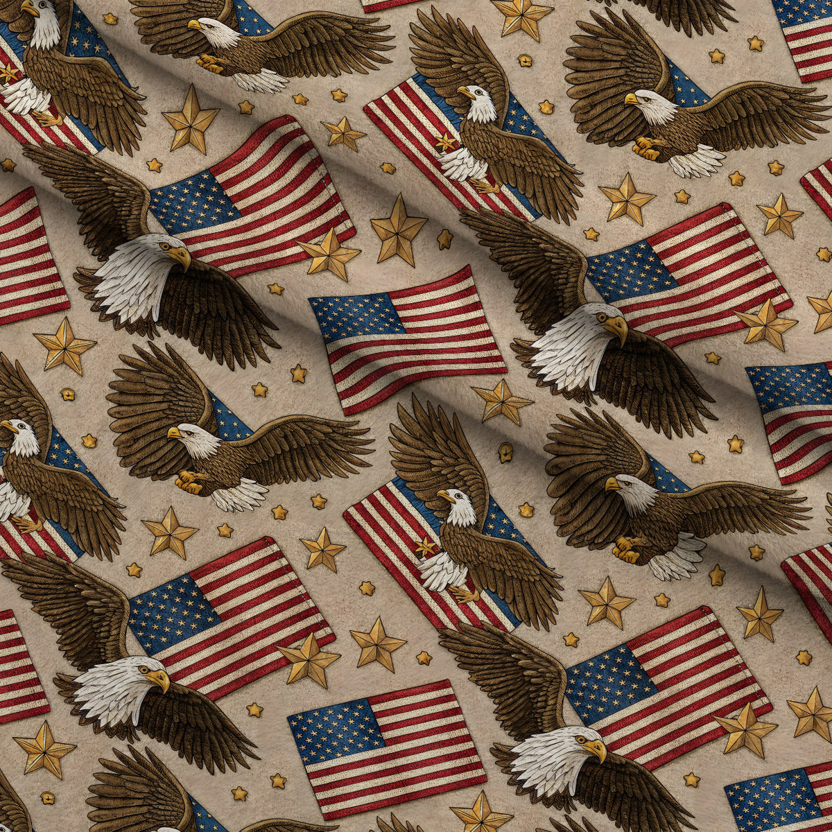 Liberty Eagles Pattern 10 Minky Fabric — plush minky folded close-up preview (mv-minky-v1:lying)