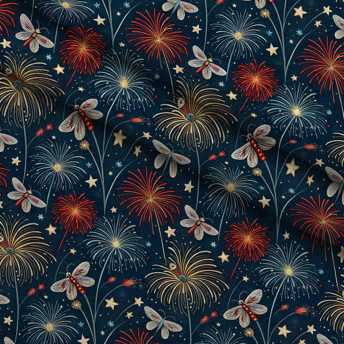 Liberty Menagerie Pattern 2 Minky Fabric — plush minky folded close-up preview (mv-minky-v1:lying)