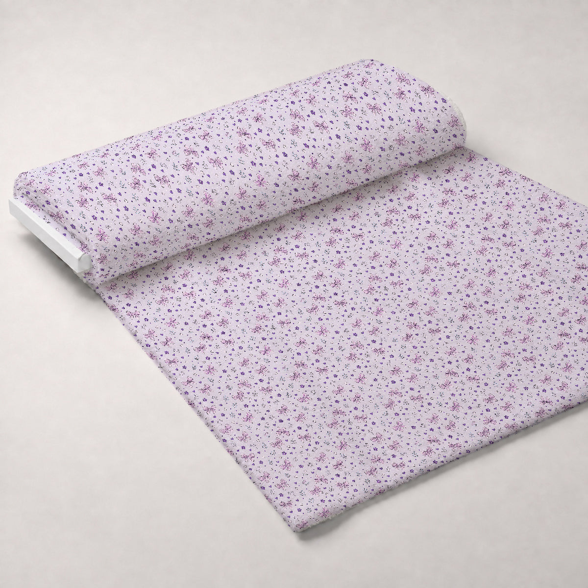 Lilac Ribbon Trellis Pattern 13 Minky Fabric — plush minky unrolled bolt preview (mv-minky-v1:bolt)