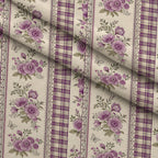 Lilac Ribbon Trellis Pattern 19 Minky Fabric — plush minky folded close-up preview (mv-minky-v1:lying)