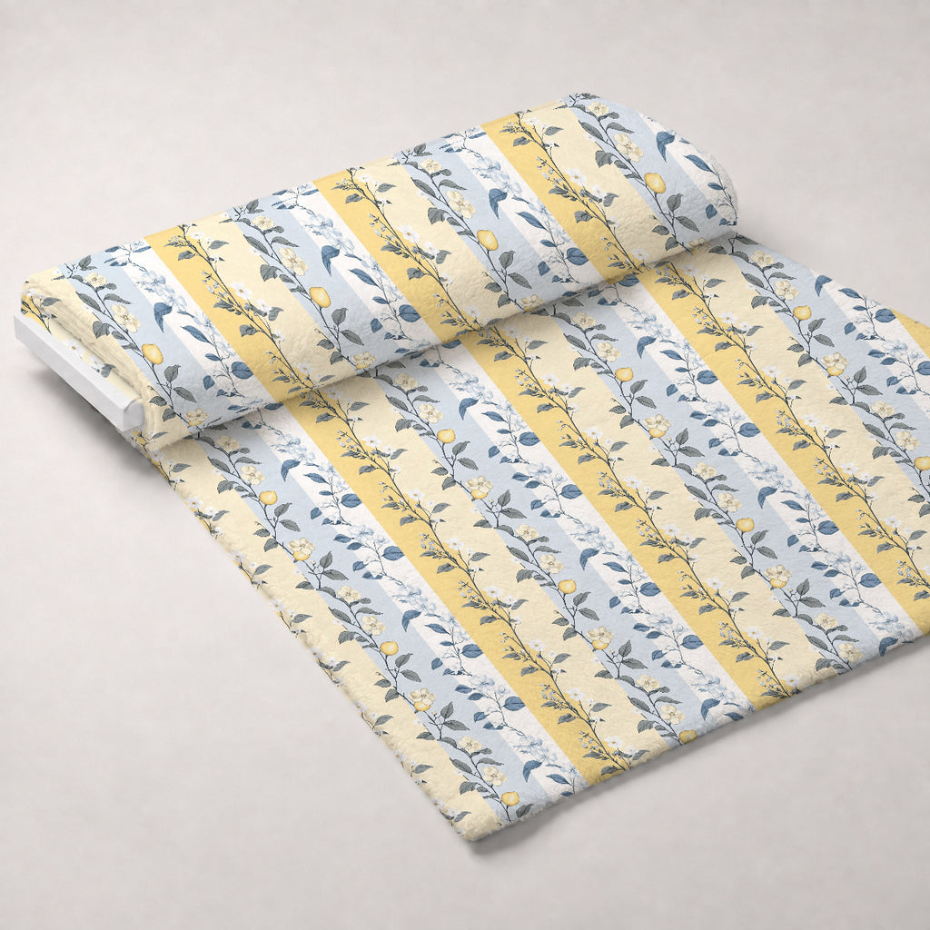 Limoncello Blossoms Pattern 2 Minky Fabric — plush minky unrolled bolt preview (mv-minky-v1:bolt)
