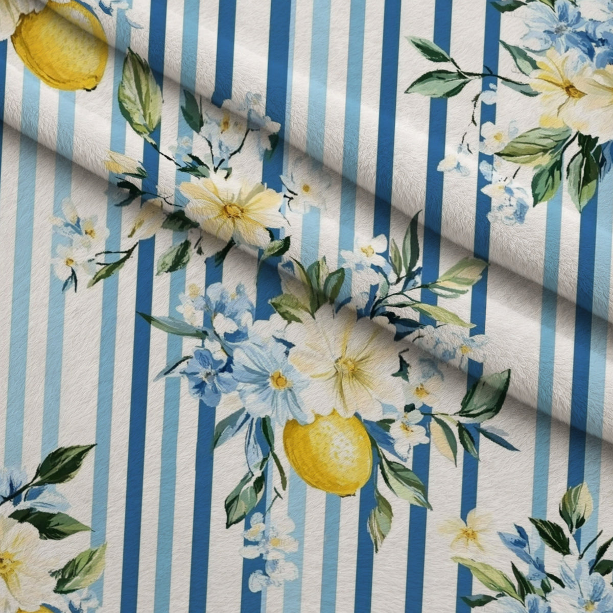Limoncello Blossoms Pattern 6 Minky Fabric — plush minky folded close-up preview (mv-minky-v1:lying)