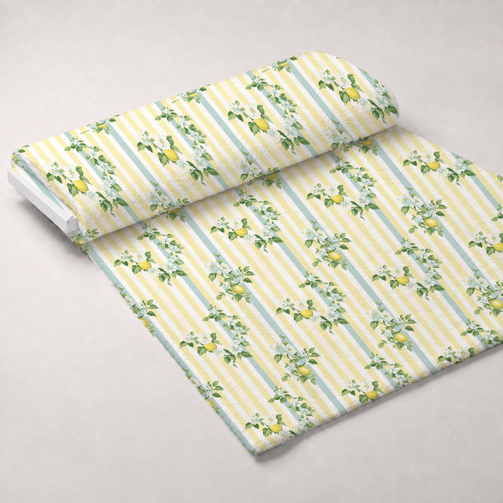 Limoncello Blossoms Pattern 9 Minky Fabric — plush minky unrolled bolt preview (mv-minky-v1:bolt)