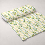 Limoncello Blossoms Pattern 9 Minky Fabric — plush minky unrolled bolt preview (mv-minky-v1:bolt)