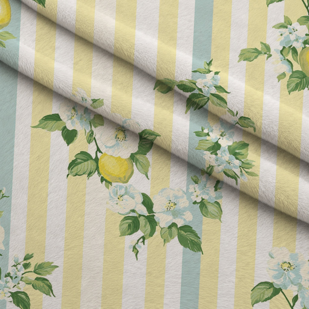Limoncello Blossoms Pattern 9 Minky Fabric — plush minky folded close-up preview (mv-minky-v1:lying)
