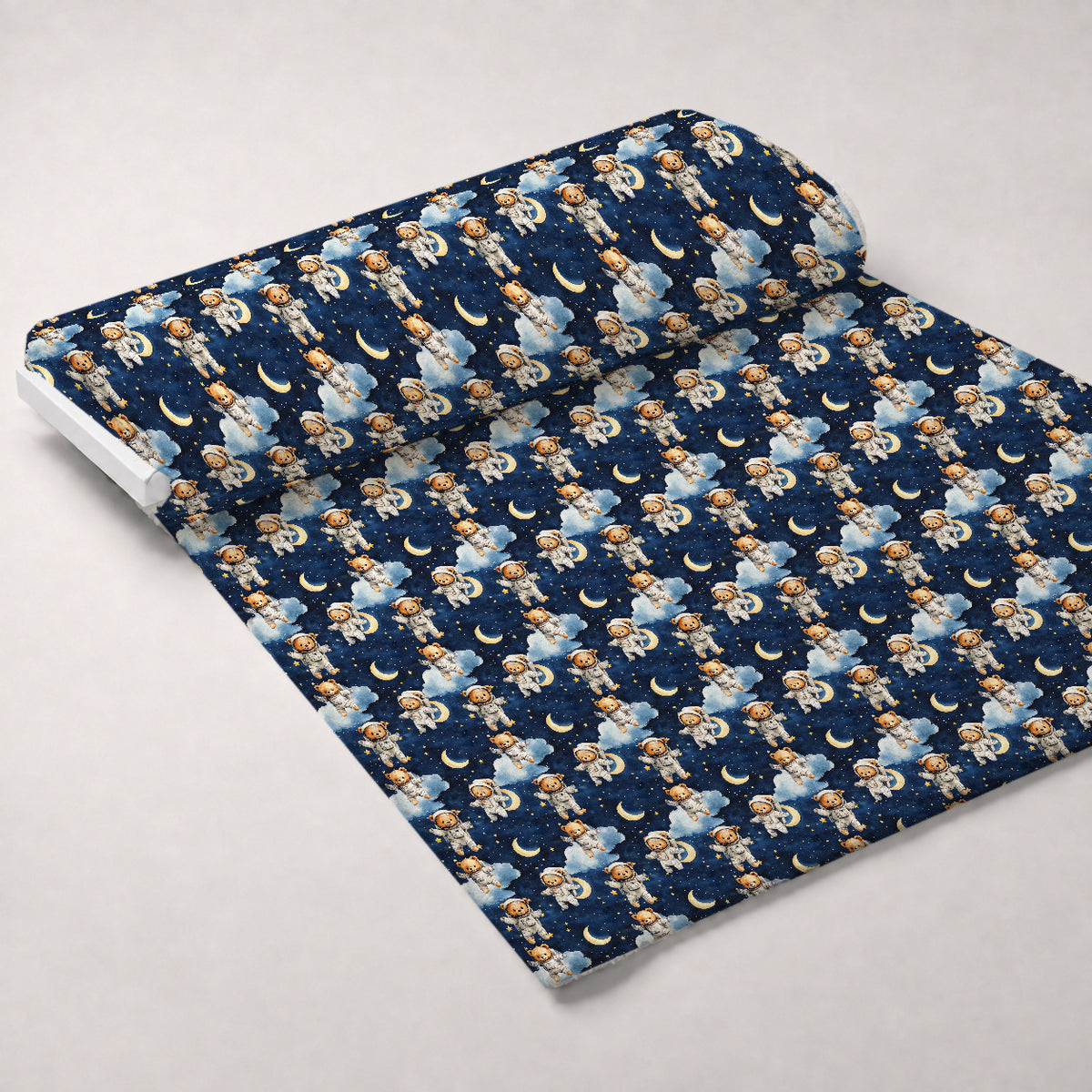 Little Cub Dreams Pattern 2 Minky Fabric — plush minky unrolled bolt preview (mv-minky-v1:bolt)