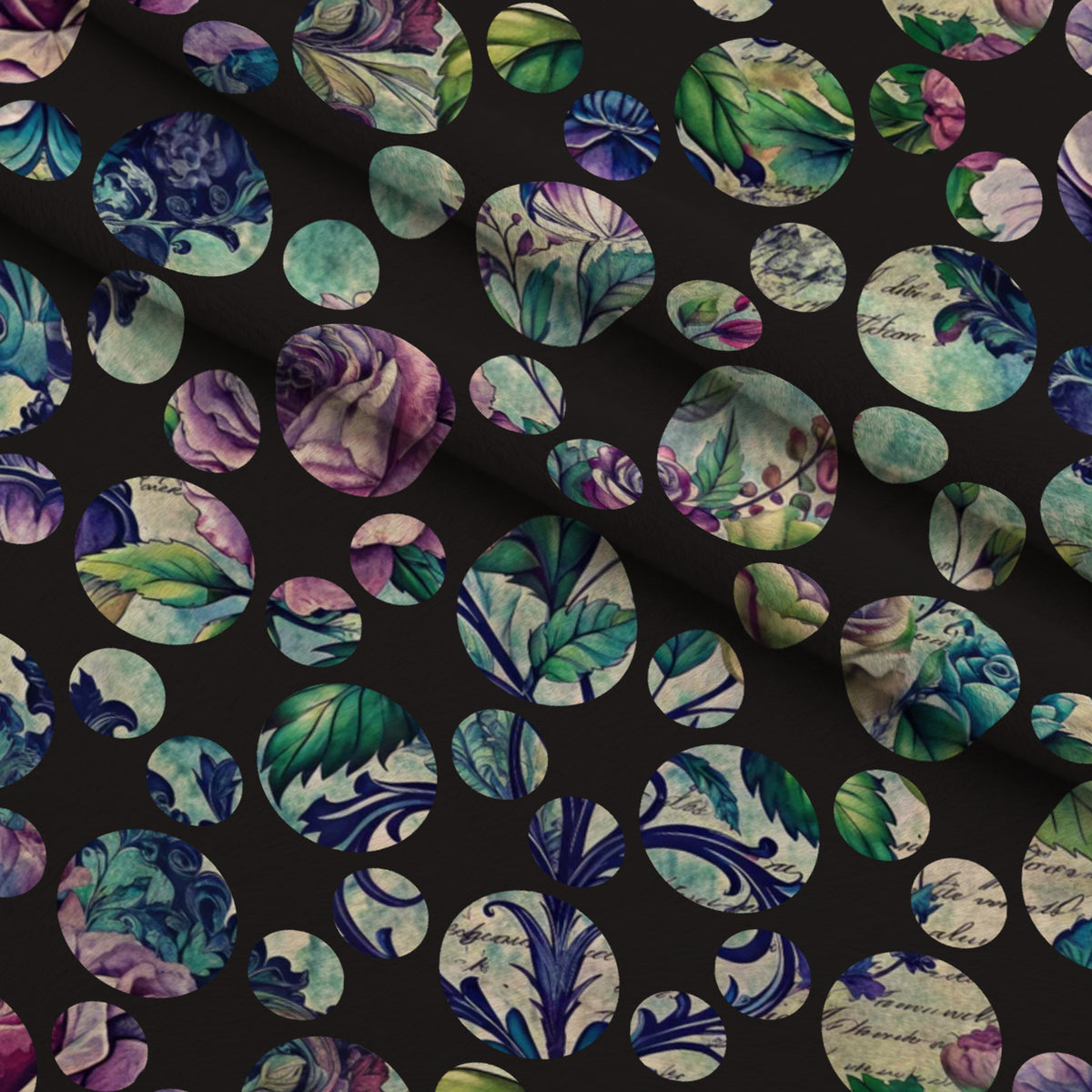 Love Letter Blooms Pattern 20 Minky Fabric — plush minky folded close-up preview (mv-minky-v1:lying)