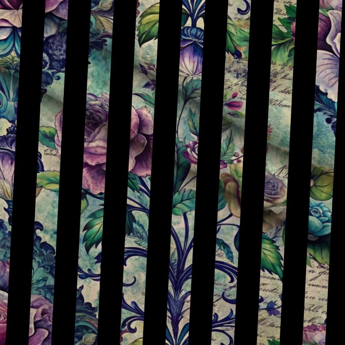 Love Letter Blooms Pattern 26 Minky Fabric — plush minky folded close-up preview (mv-minky-v1:lying)