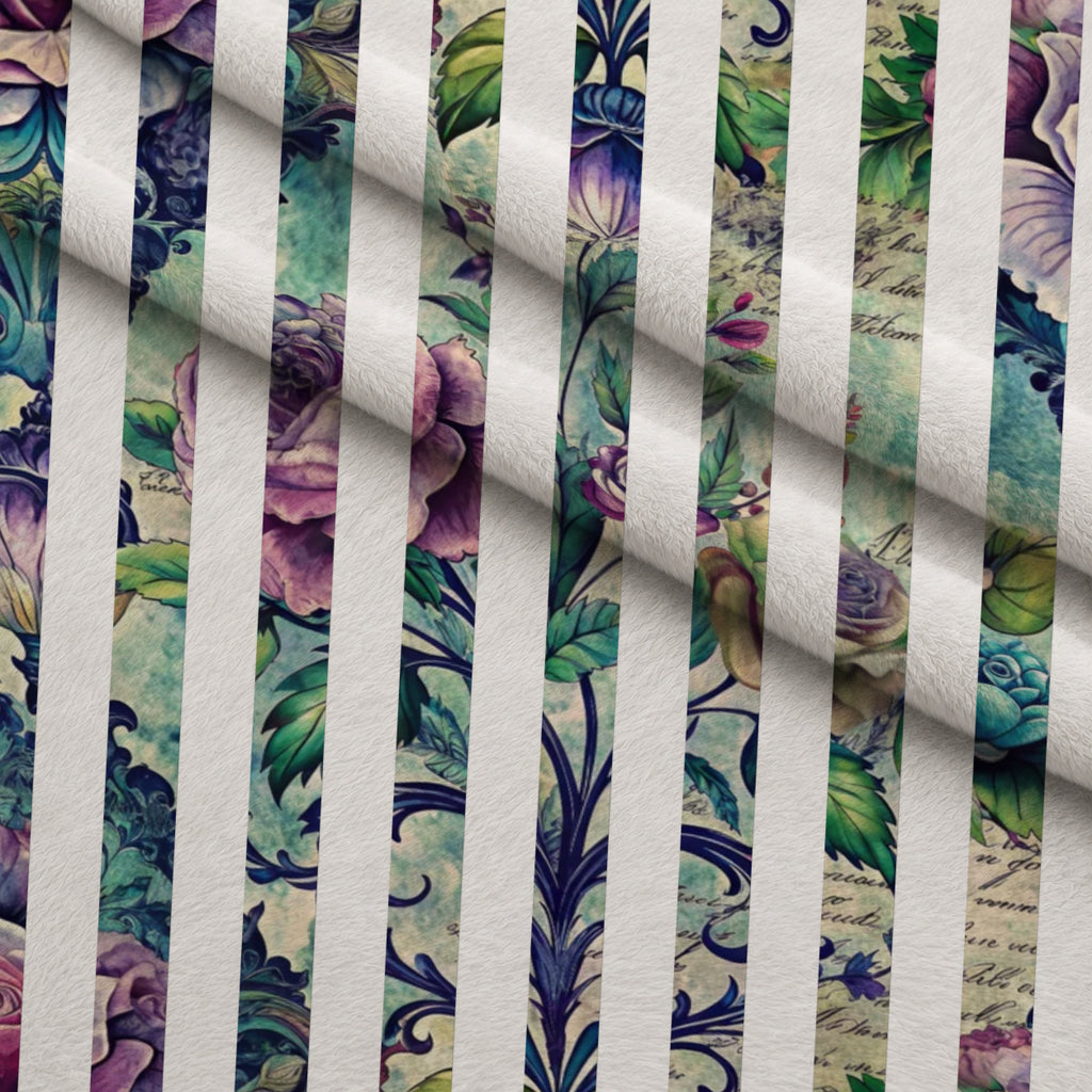 Love Letter Blooms Pattern 27 Minky Fabric — plush minky folded close-up preview (mv-minky-v1:lying)