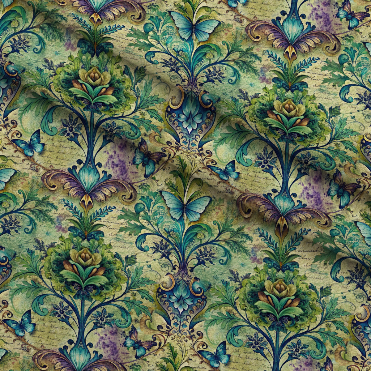 Love Letter Blooms Pattern 6 Minky Fabric — plush minky folded close-up preview (mv-minky-v1:lying)