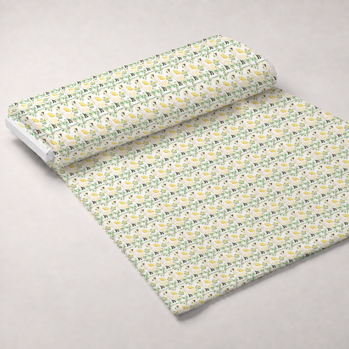Lulav and Etrog Pattern 1 Minky Fabric — plush minky unrolled bolt preview (mv-minky-v1:bolt)