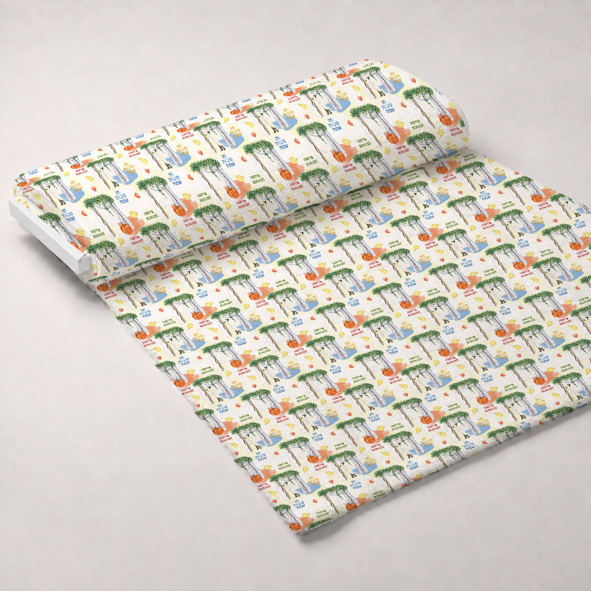 Lulav and Etrog Pattern 14 Minky Fabric — plush minky unrolled bolt preview (mv-minky-v1:bolt)
