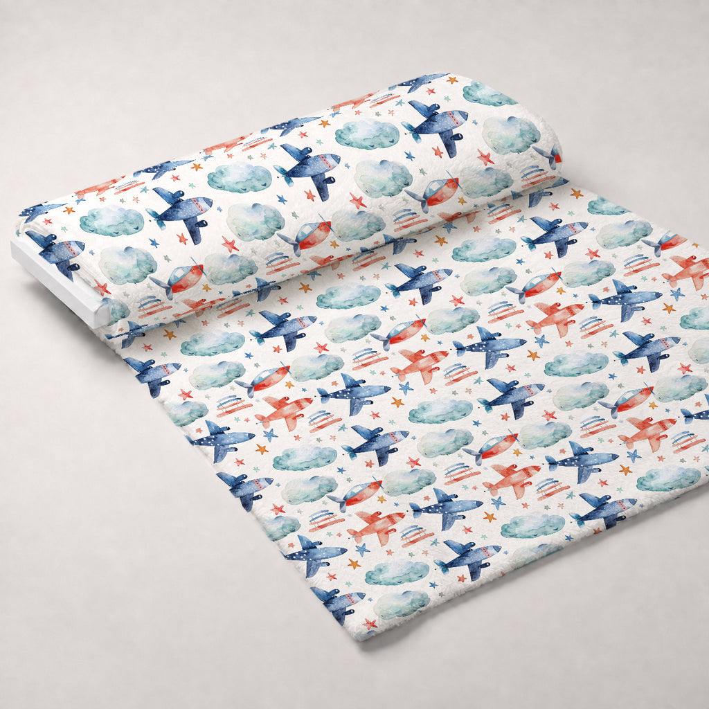 Lullaby Skies Pattern 9 Minky Fabric — plush minky unrolled bolt preview (mv-minky-v1:bolt)