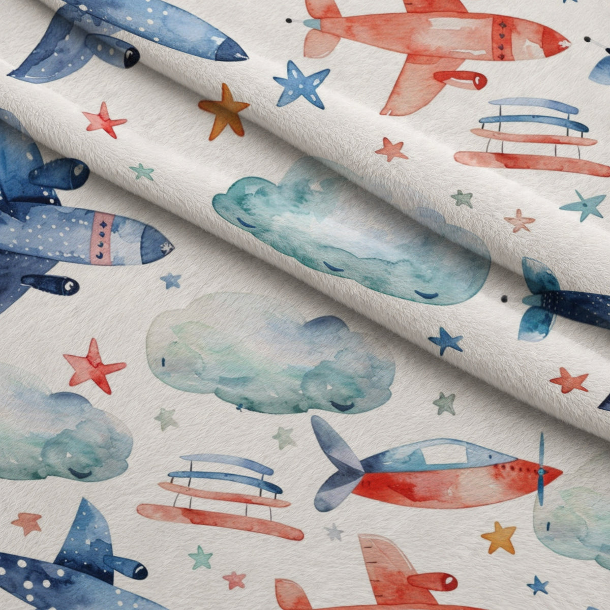 Lullaby Skies Pattern 9 Minky Fabric — plush minky folded close-up preview (mv-minky-v1:lying)