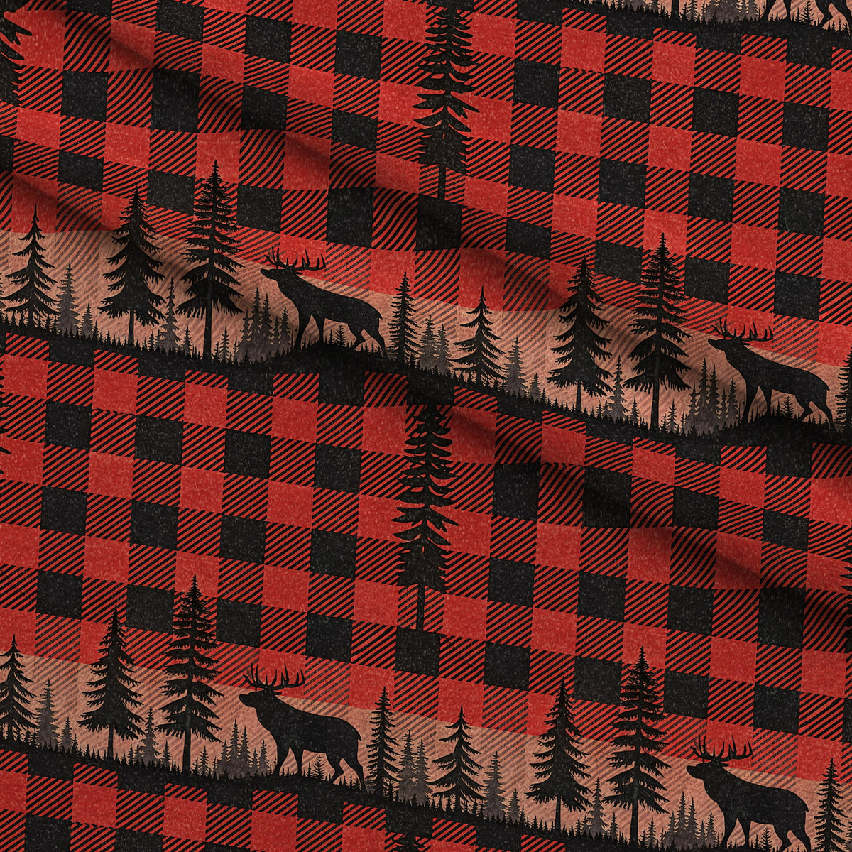 Lumberjack Lodge Pattern 10 Minky Fabric — plush minky folded close-up preview (mv-minky-v1:lying)