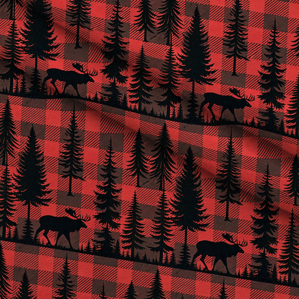 Lumberjack Lodge Pattern 2 Minky Fabric — plush minky folded close-up preview (mv-minky-v1:lying)